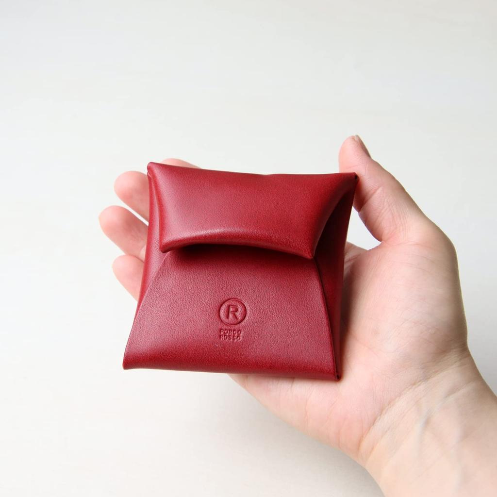 PORCO ROSSO Coin Case Leather Coin Purse Small Brand Porco Rosso Genuine Leather Tochigi Leather Made In Japan Leather Red Men's Women's Men's Women's