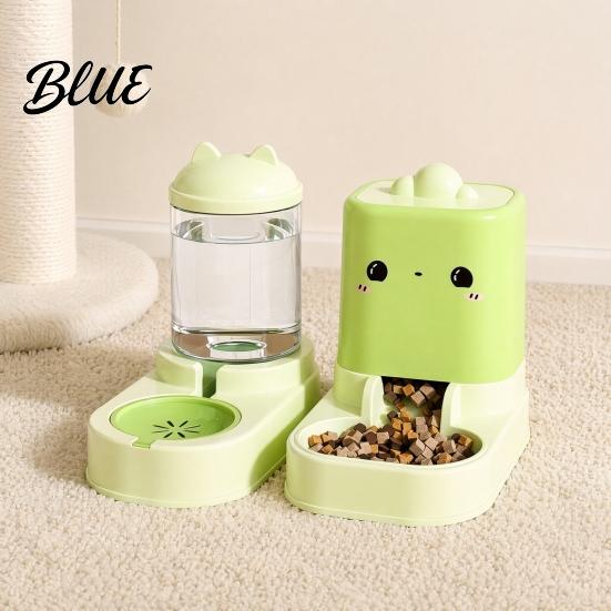 Cat Food Dispenser 2Pcs/Set Automatic Pet Feeders Feeder And Water Convenient Dispenser