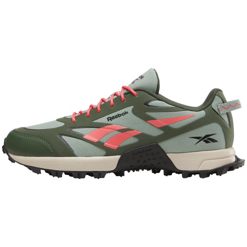 

Reebok Abrasion Resistant Low Top Casual Trail Running Shoes Women s Green/Pink Sneakers 100209958 38