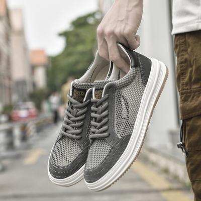 Fashion Comfortable Mens Sneakers Summer Breathable Mesh Shoes Hollow Soft Non-slip Man Skateboard Footwear Outdoor Casual Shoes
