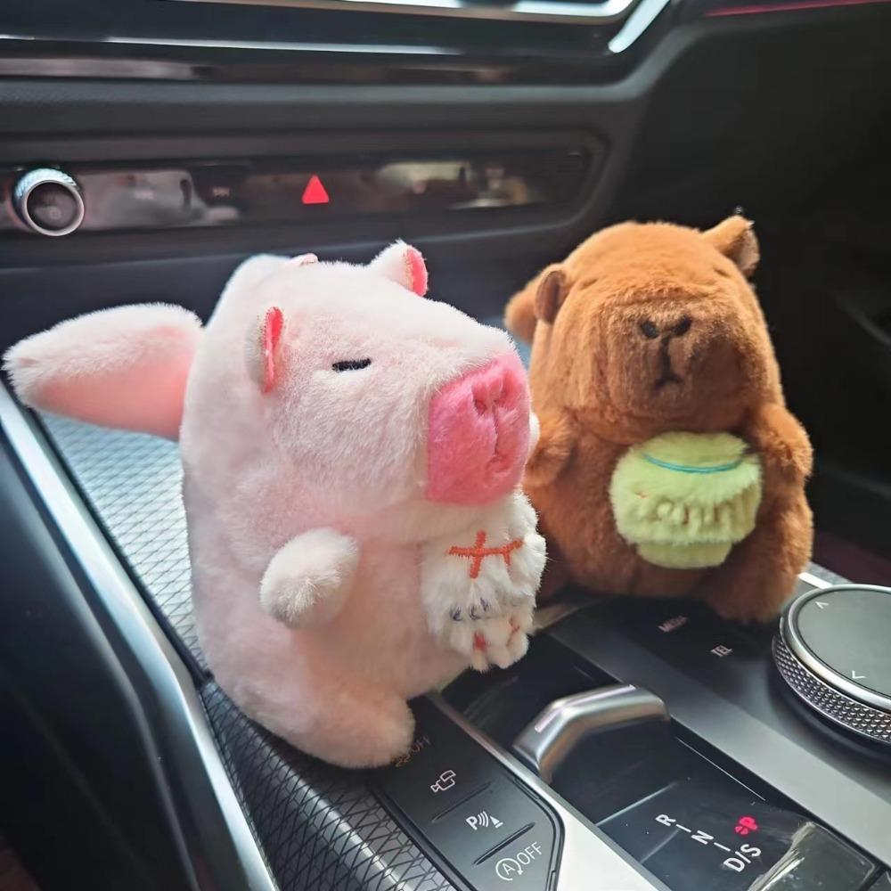 Pull Rope Capybara Plush Pendant With Wings Capybara Plushie Doll  Christmas Gift