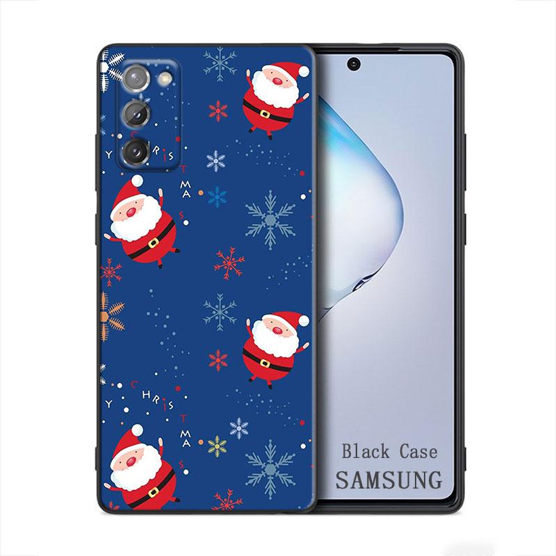 Merry Christmas Santa Claus Elk Samsung Galaxy A91 A73 A72 A71 A53 A52 A7 M62 M22 M30s M31s M33 M52 F23 F41 F42 5G 4G Phone Case