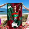 South Sydney Rabbitohs Print Beach Towel, Versatile Lightweight Absorbent Beach Towel for Pool Surf Yoga Bathroom, Perfect Birthday Holiday Gift