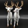 Realistic Reindeer Figures Christmas Decorations Plush Deer Model Collectible Table Desk Ornaments Home Decors Gift