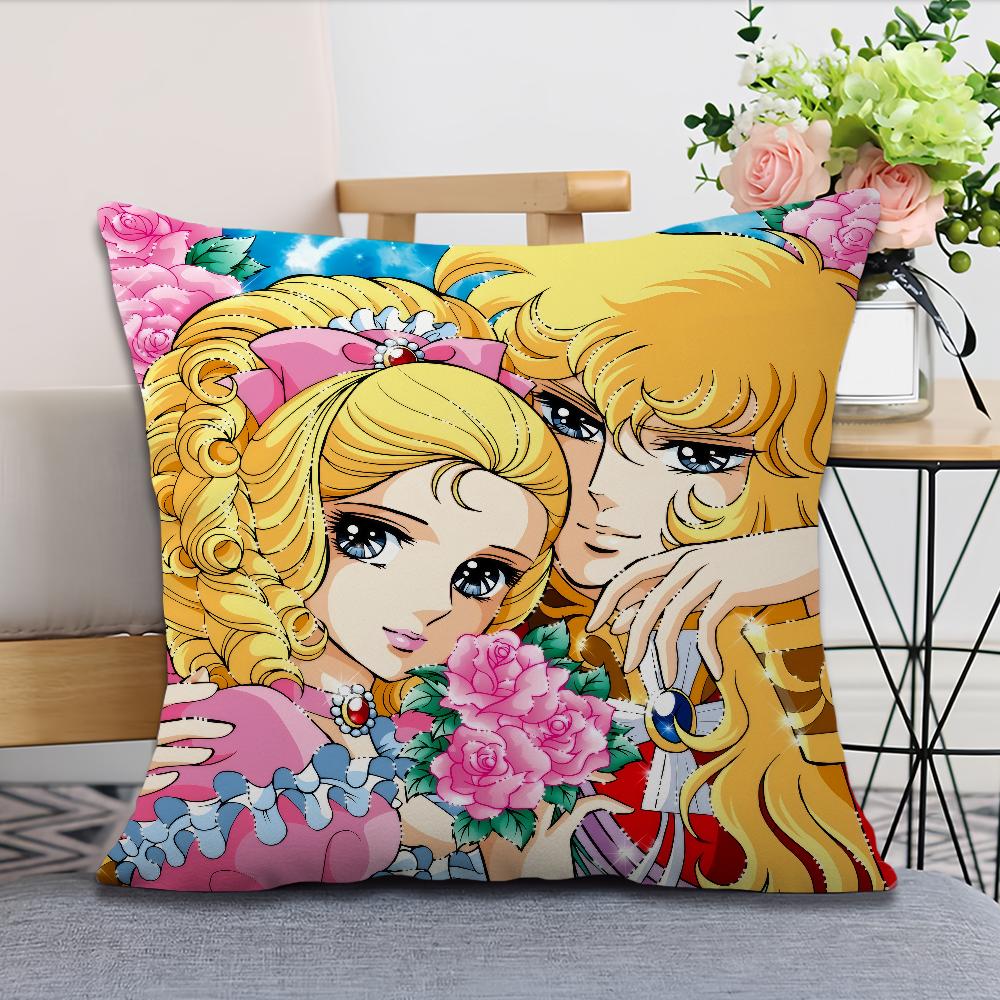Manga Anime L-Lady O-Oscar Soft Pillow Case For Sofa Living Room Home Office Decor Protective Covers The R-Rose Of V-Versailles