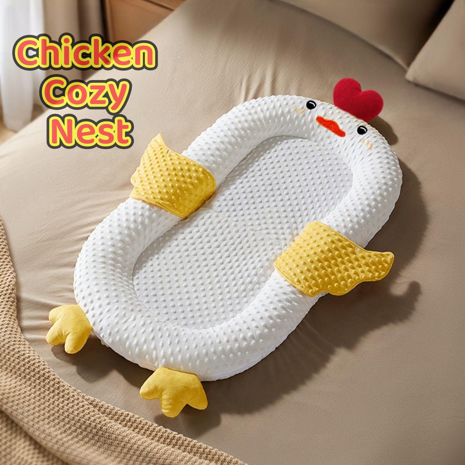 

Младенец предотвращает испуг и срыгивает молоко, чтобы успокоить наклонную подушку, гнездо для сна, имитацию давления, пробуждение, спальную кровать Little Chicken Bed-in-Bed