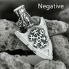 Collana da uomo vintage in acciaio inossidabile 316L nordico vichingo Odino arma con pendente lancia vichinga