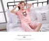 2026 Women's Summer Pajama Set: Short-Sleeved Top & Three-Quarter Pants, Plus Size, Lightweight, Chest Pads, Wearable Outdoors