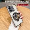Shockproof Phone Case For Xiaomi Redmi Note 14 Pro Plus 14C 4G 5G 14T POCO X7 Pro Rotate Gyroscope Stand Gradient Glitter Cover