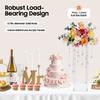 10Pcs Clear Acrylic Flower Stand, 6.6lbs Load-Bearing Wedding Centerpiece Holder for Floral Arrangement Party Decoration