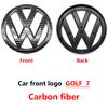 Chrome Silver/Glossy Black Front Radiator Grille & Rear Trunk Lid Emblems for VW Golf 7 (2014 - 2017) - Auto Badge Accessories