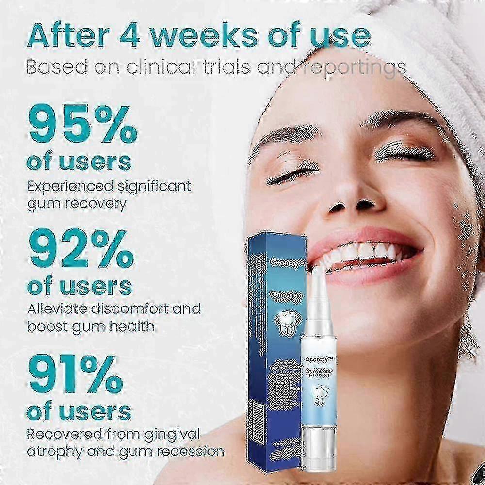 5 pezzi Gel Riparatore Gengive Ricostruente Rinforzante Sbiancante Rimuove Alito Infiammazione Orale Dente Cattivo Protegge Anti Macchie Gengivali Recessio