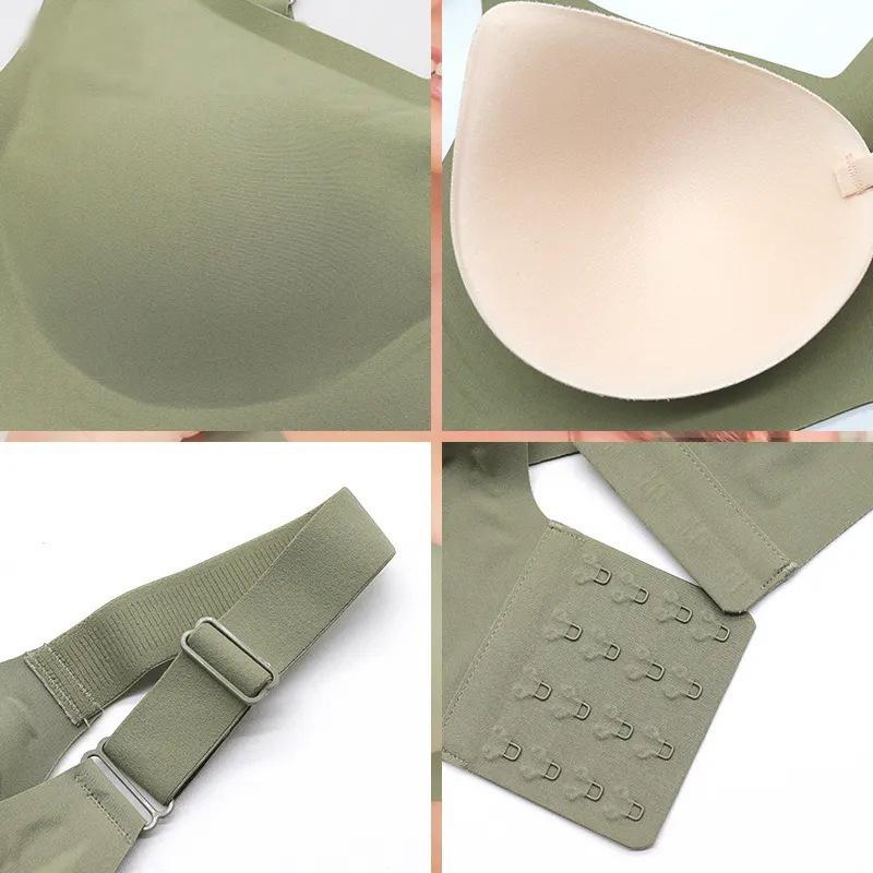 Bezešvá push-up podprsenka pro plnoštíhlé ženy - Bez kostic, Boční opora