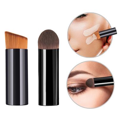 Foundation Pinsel Kontur Pinsel Gesichtspinsel Runder Kopf Make-up Pinsel Angeschrägter Foundation Pinsel für Flüssigcreme und Puder