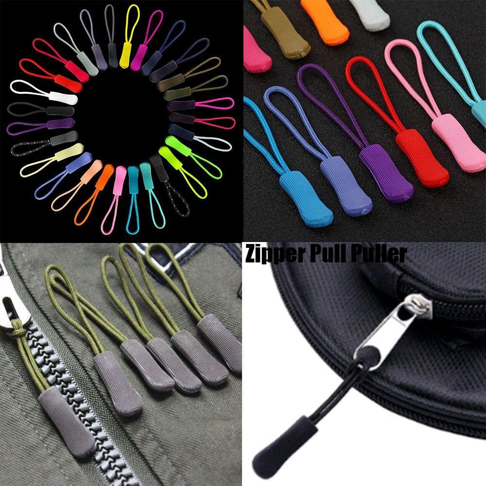 10Pcs Fixer Crafts Tag Apparel Sewing End Fit Zipper Buckle Zipper Puller Zipper Ropes Zip Cord