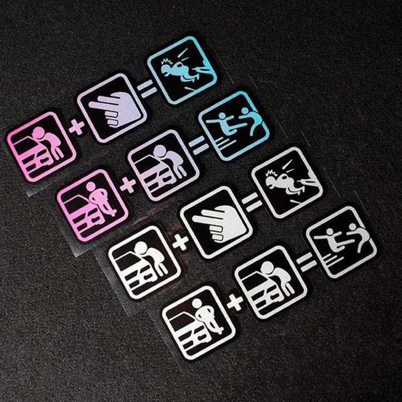 Nálepka na skleněné tělo Nedotýkej se mého auta Samolepící karikatury Přizpůsobené reflexní slogany výzvy Barevná nálepka na auto