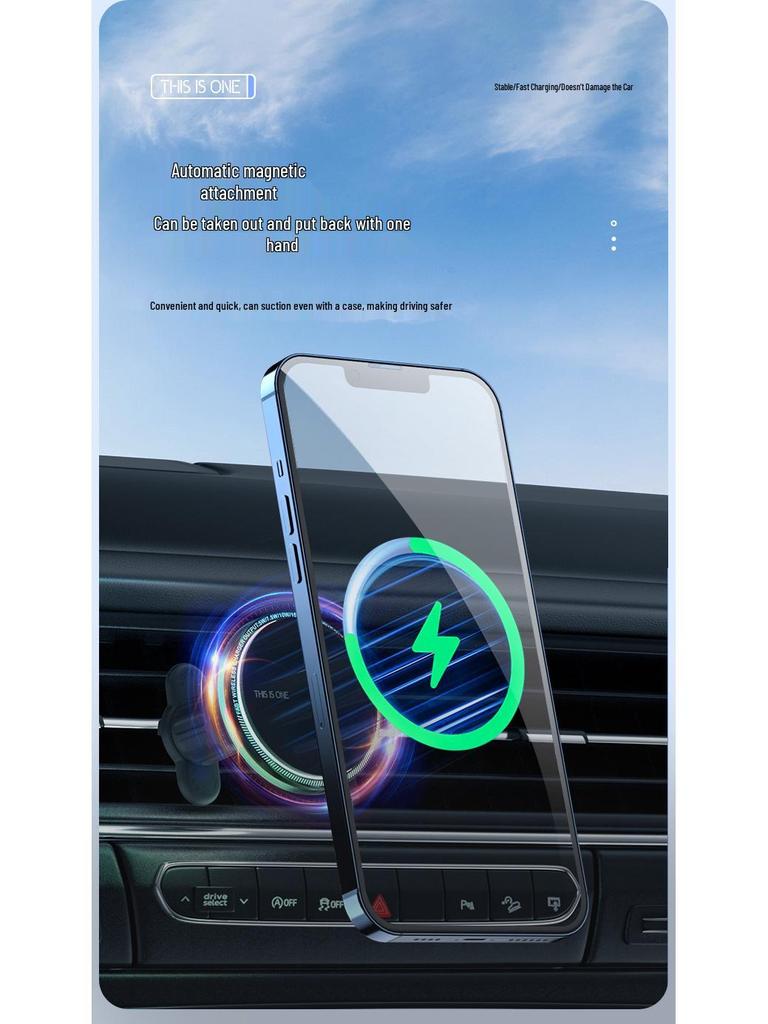 iPhone 16 Pro RGB Magnetic Car Phone Holder