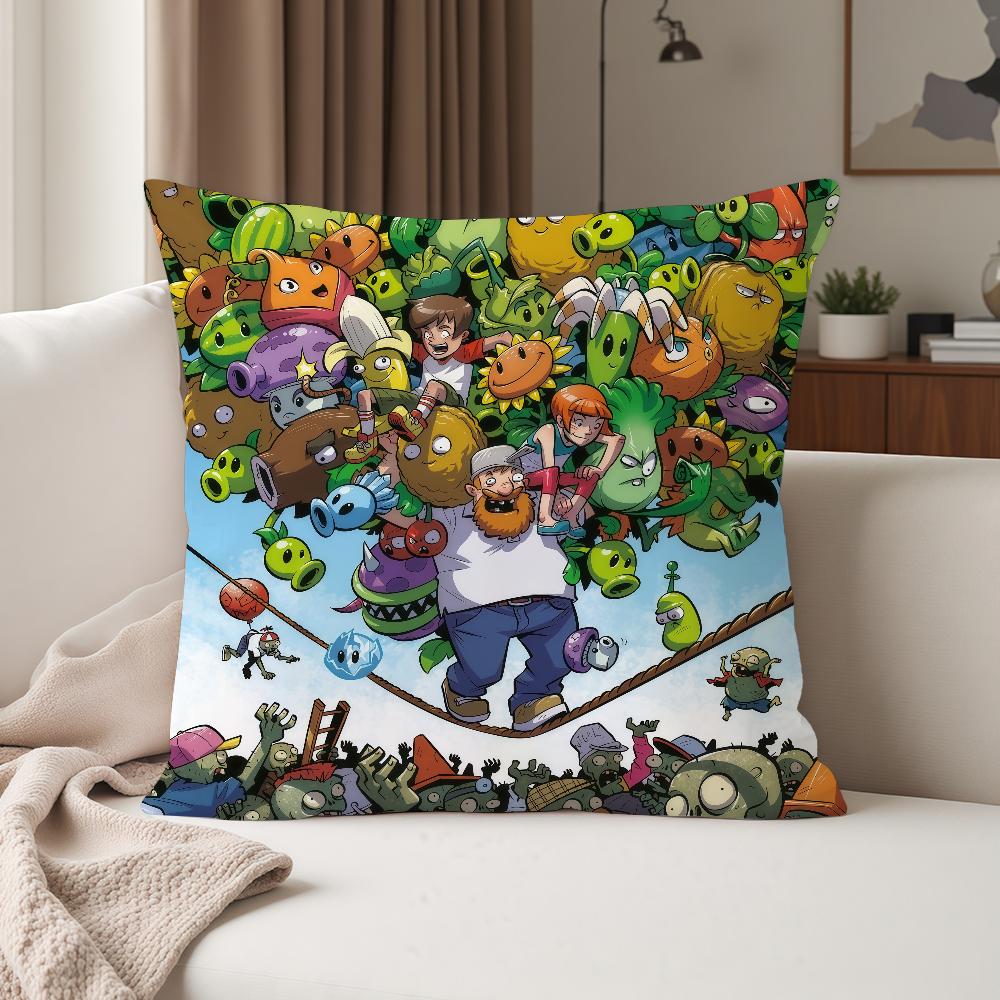 Game PPlants Vs ZZombies Strategy Pillow Case Suitable For Bedrooms Living Rooms Cars Home Decoration