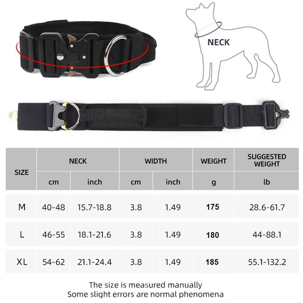 High Quality Big Dog Collars with Metal Buckle Handheld Pet Collar for Medium Large Dogs German Shepherd mascotas Accessories
