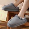 Fashion Home Soft Plush Slippers Women Winter Thick Bottom Non-Slip Home Cotton Shoes Woman Slides Plus Size 45 Warm Couple Slippers