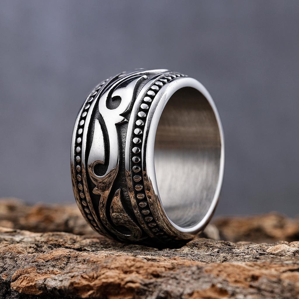 Personalized Retro Series, Domineering Totem Ring, Titanium Steel Ring, Jewelry