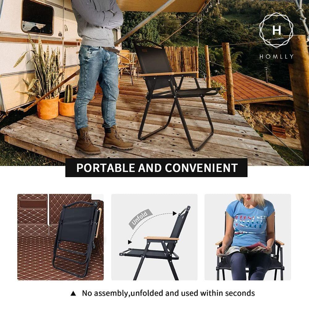 HOMLLY Joqii Foldable Outdoor Camping Table Chair