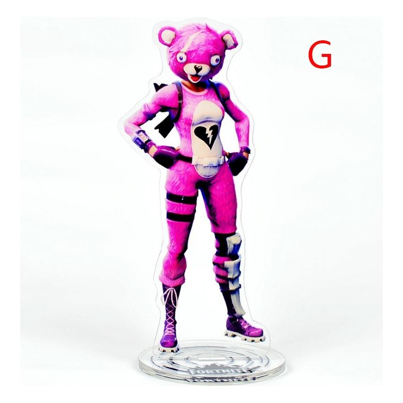Pink Bear Skin Skull Special Trooper Ninja Acrylic Stand Figure Toy