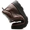 Winter Herren Baumwollschuhe Plüsch Warm Schneestiefel Lässige Leder Stiefeletten für Herren Rutschfester Plateau Stiefel