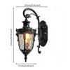 Weatherproof Outdoor Wall Sconce with Glass Shade Farmhouse Lantern