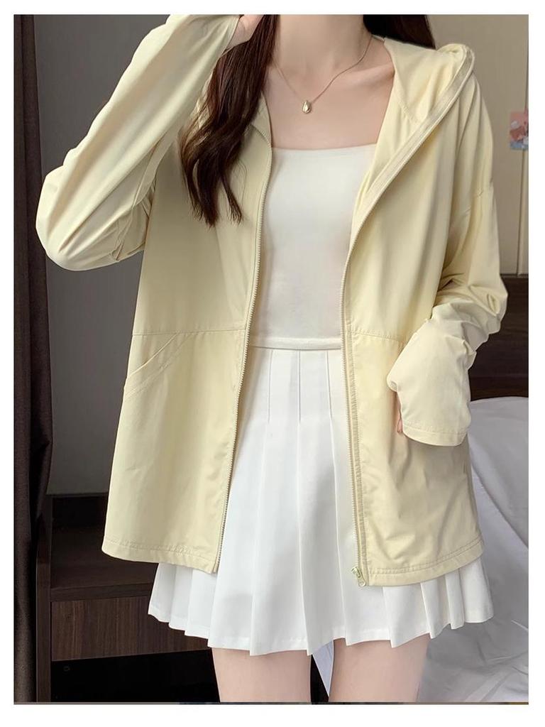 Women's Summer Ice Silk UV Protection Hooded Jacket