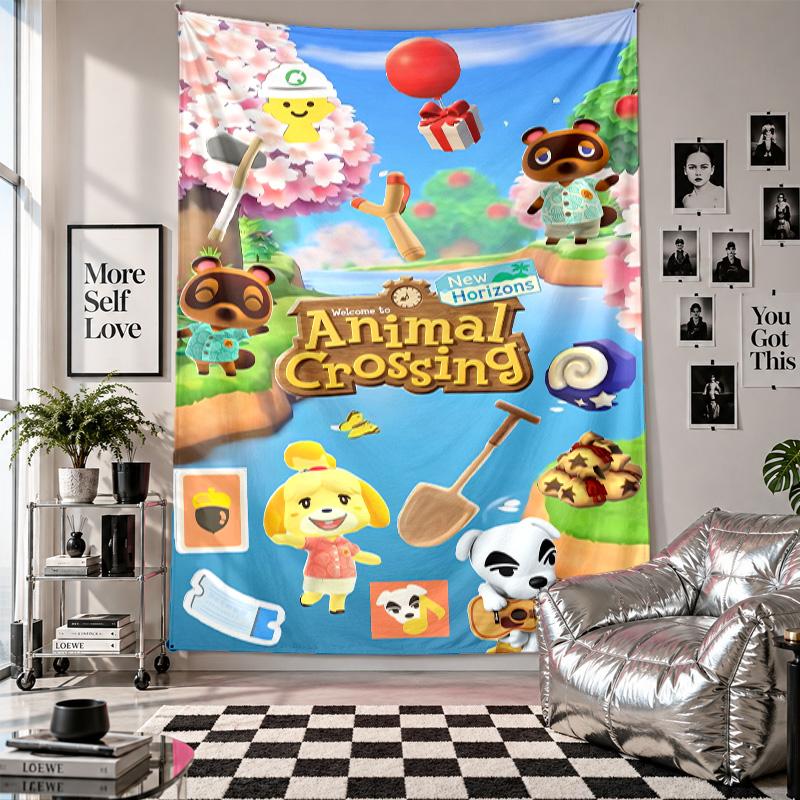 Wall TapestryAnimal Crossing Art Hanging Cloth Decorative Background Cover for Room Decoration
