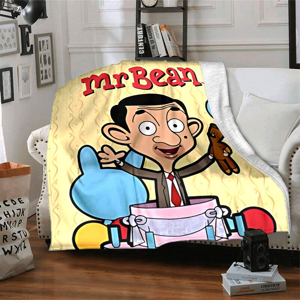 Mr Bean'S Birthday Bash Flannel Blanket Super Soft Warm Cozy Blanket For Sofa Bed Office Travel Allseason Home Decor Gift