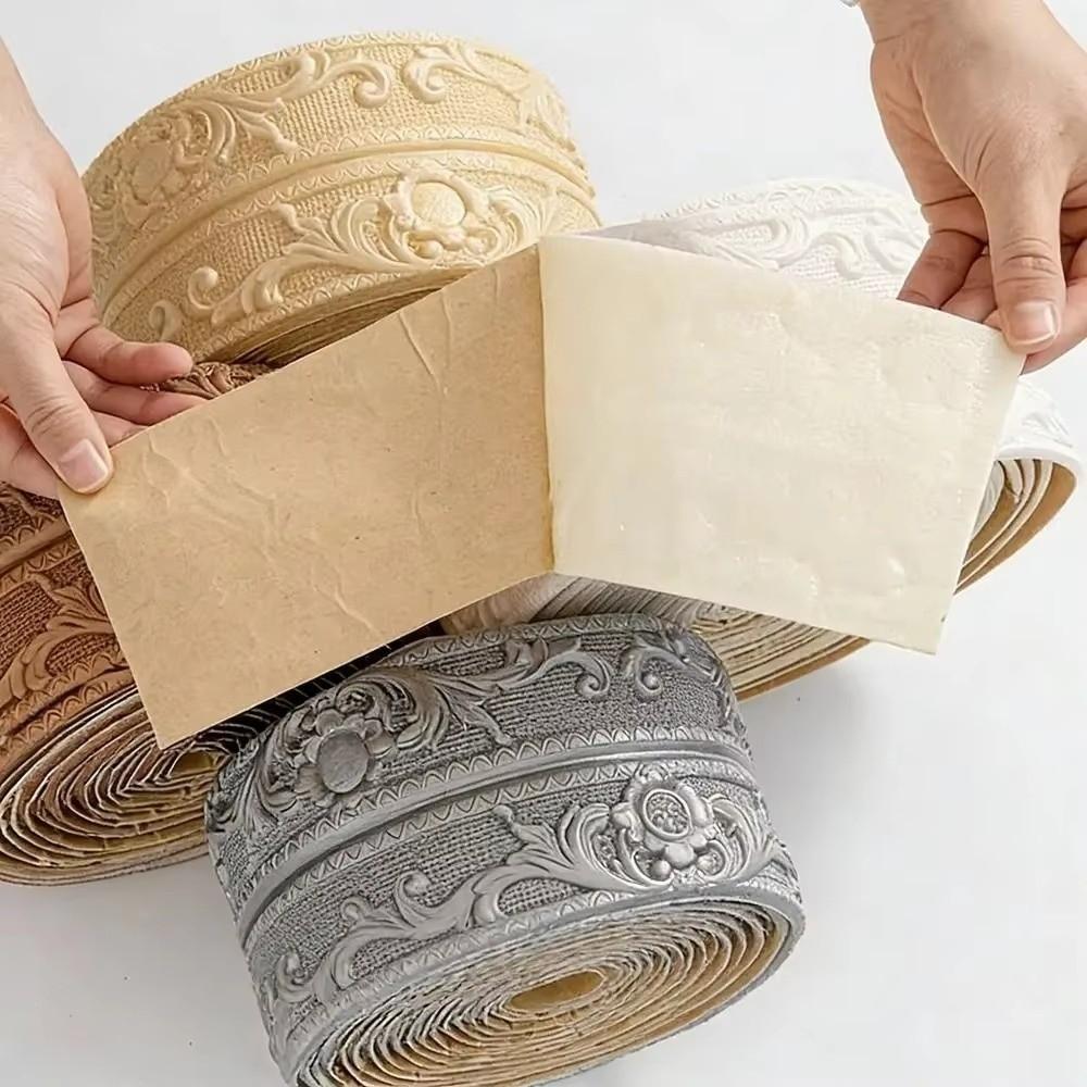 2.3M/Roll Wall Sticker Self-Adhesive Foam Edge Banding DIY Skirting Line Decor  Wall Border