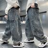 Children's Clothing Boys' Pants 2026 New Denim Spring Boys' Spring and Autumn Styles Mid To Large Children's Casual Pants Trend