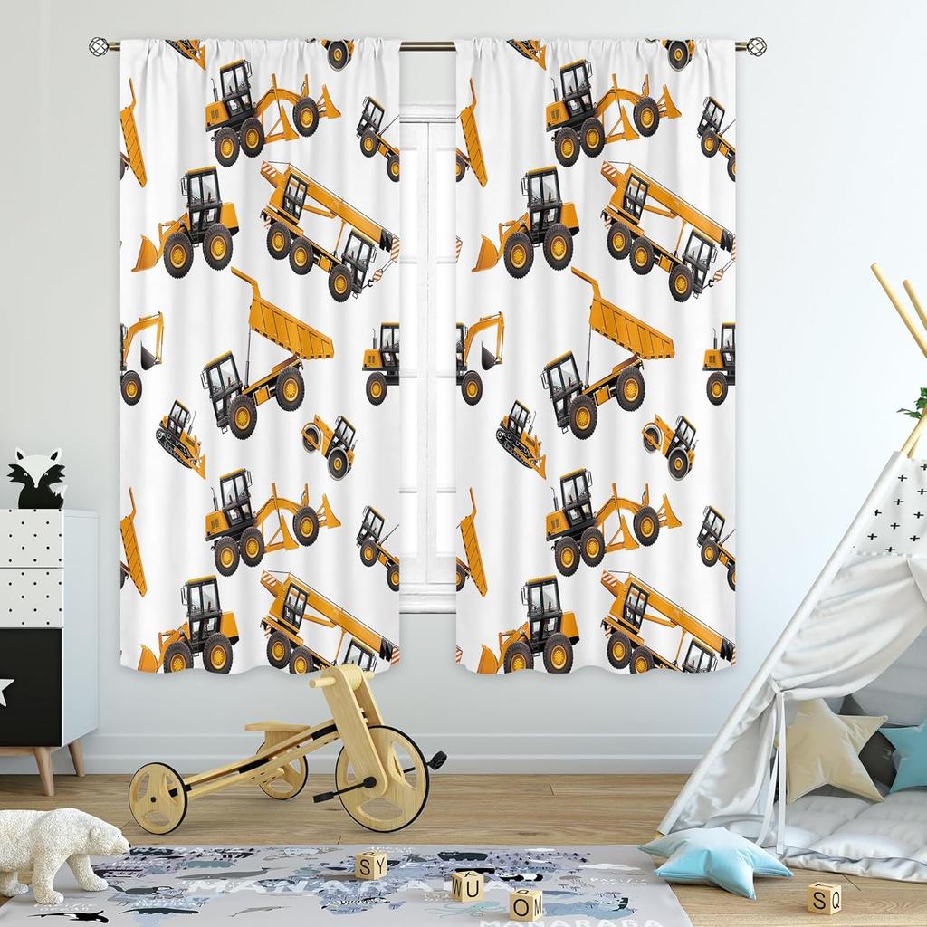 Abc Alphabet Kids Curtains Sheer Pocket Cartoon Animal Baby Boys Bedroom Decor Child Nursery Funny Learning Educational Fabric