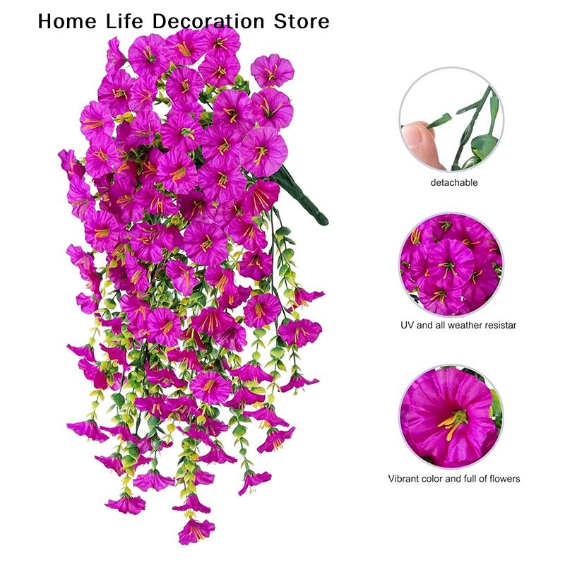 Artificial Flower Artificial Hanging Flowers and Plants Wedding Easter Decoration UV-resistant and Realistic Room Garden Decor