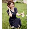 Elegant Chinese Style Short Sleeve A-Line Summer Dress