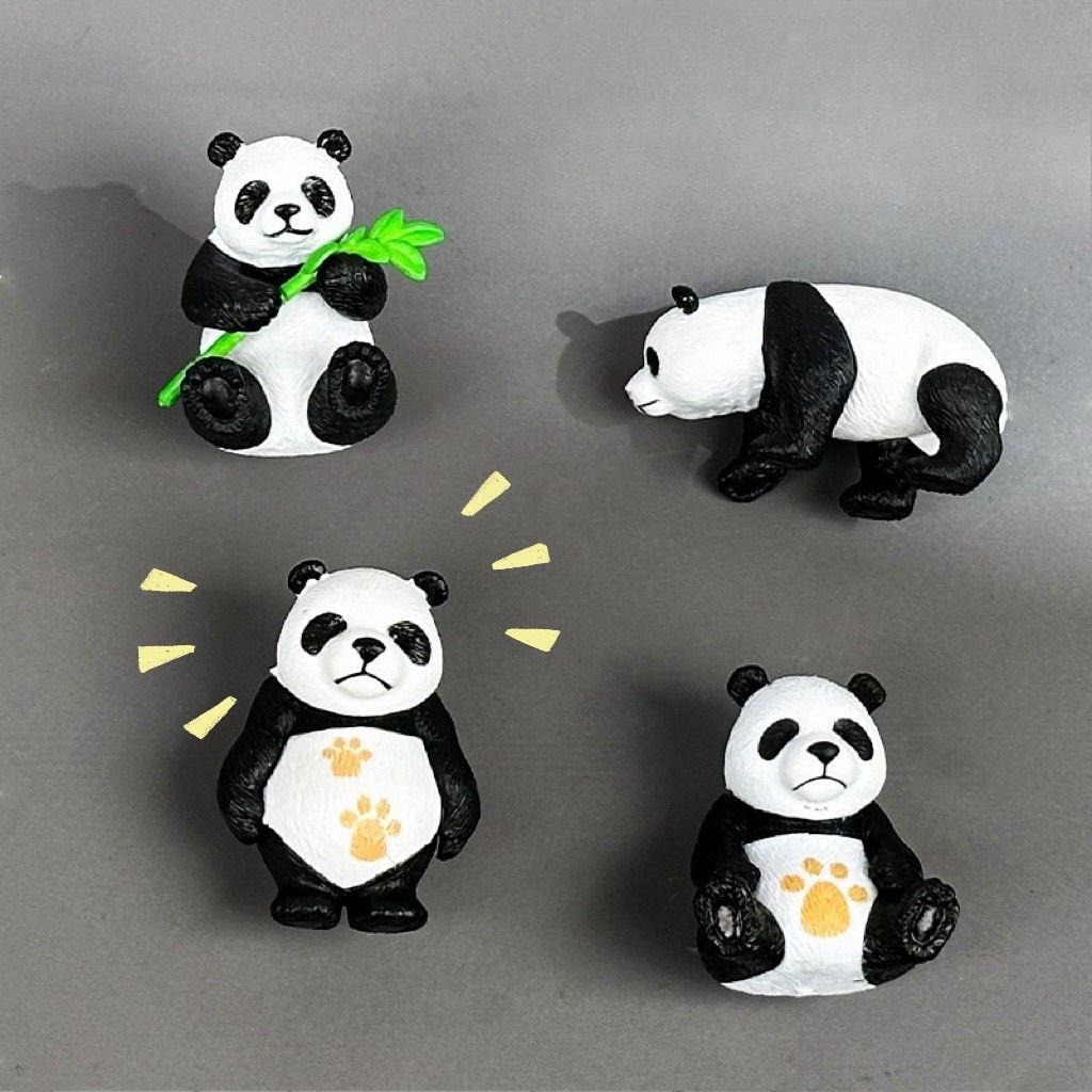 8 Stück/Set Panda Kühlschrankaufkleber 8-teilig Magnetisch Saugend 3D Dreidimensional Eis Kühlschrank Heimdekoration Verzierung Magnet Reise Souvenir