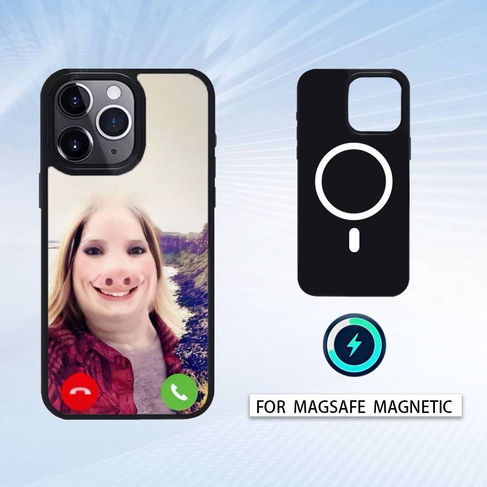 

J-John P-Pork is Calling Answer Call Phone Case Magnetic For iPhone17 16 15 14 13 12Pro Max For Magsafe Wireless Charging Cover iPhone17Promax