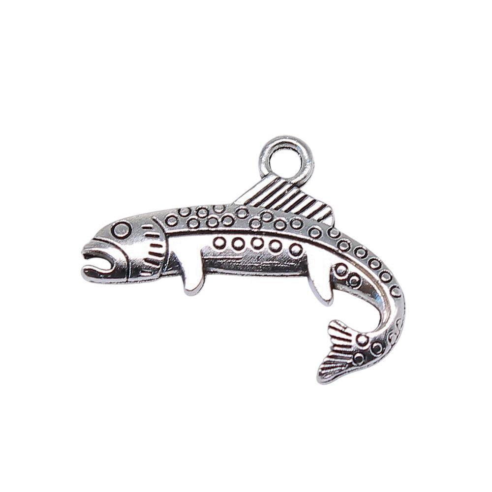 Fisch-Anhänger Vintage Legierung Anhänger Für DIY Schmuck Meeres-Thema Bastelbedarf