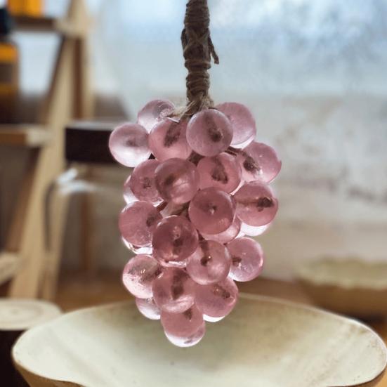 Handmade Grape Soap on A Rope Decorative Grapes Cluster Shaped Soap Bars for Men Women Refreshing Scent Natural Skin Cleansing Bar