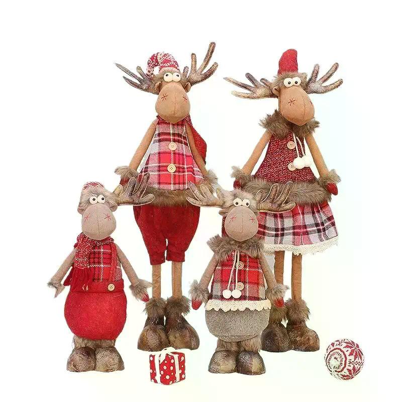 New Creative Christmas Doll Ornament Party Supplies Elk Festival Decoration Embellishment Plush Doll New Year's Supplies