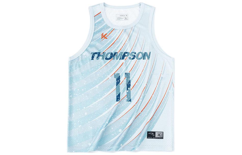 Men's ANTA KT Tank Tops Men's River Blue Crew Neck Thin Racerback