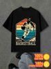 T-Shirt Y2K Basketball Love Black Regular Fit
