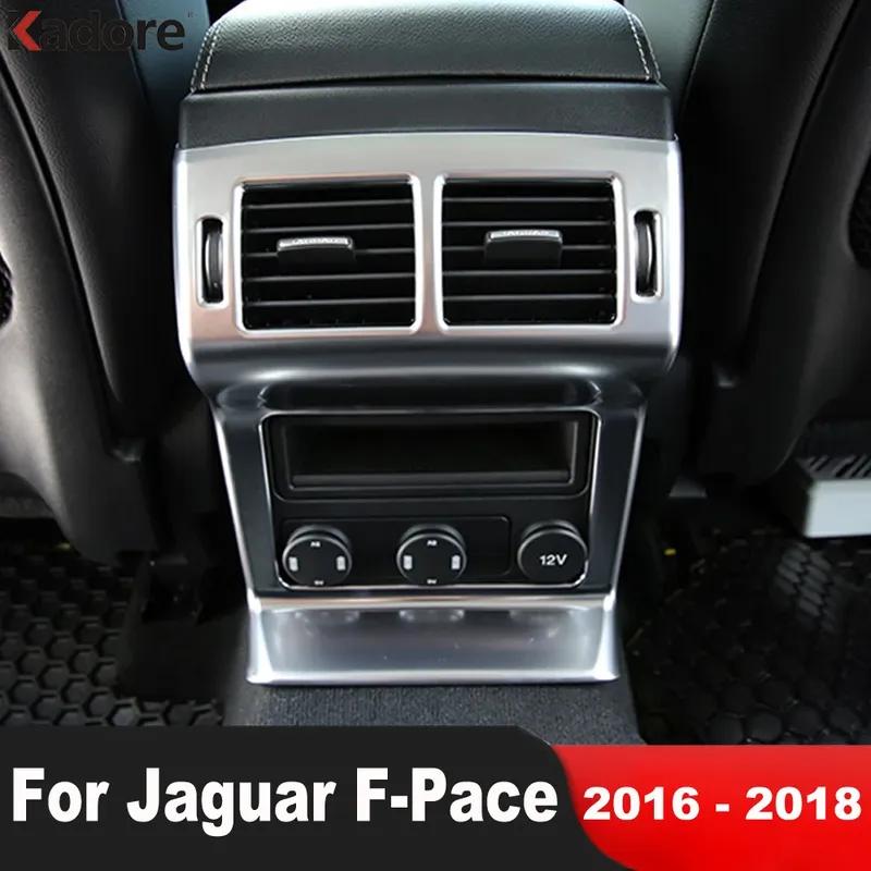 

For Jaguar F-Pace 2016 2017 2018 Matte Car Armrest Box Rear Air Condition Vent Outlet Cover Trim Interior Mouldings Accessories