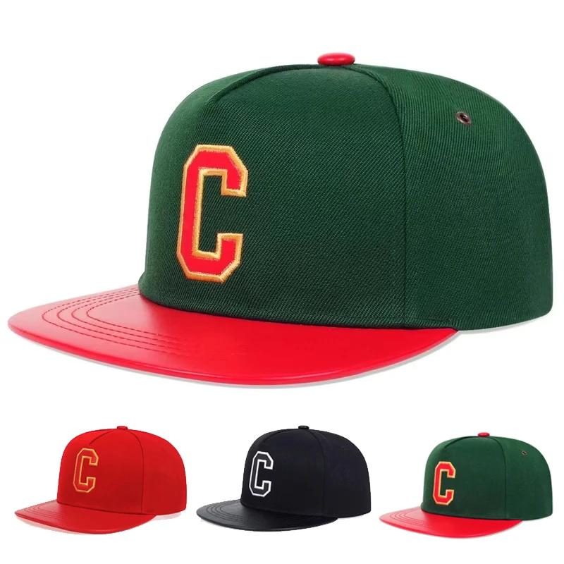 Freedom Outdoors Women's Green Unisex C Letter Embroidery Hip-Hop Hats Spring Autumn Adjustable Casual Snapback Baseball Caps Outdoor Sunscreen Hat Sports Cap