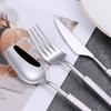 Luxury 4Pcs Sliver Tableware 304 Stainless Steel Cutlery Set New Western Cube Handle Dinner Set Mirror Golden Knife Fork Spoon