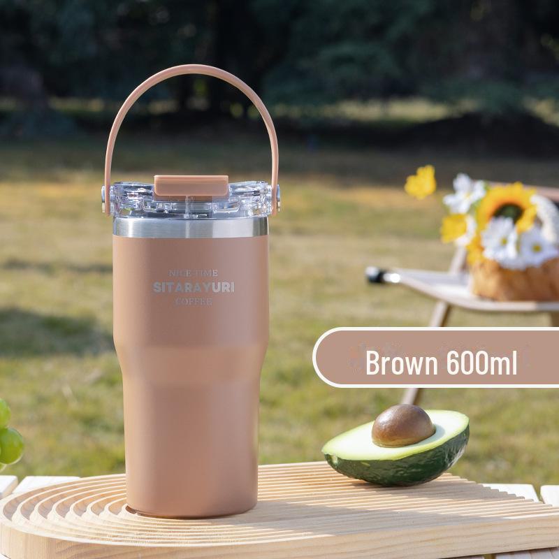 High-Quality Stainless Steel Thermos with Dual Straw - Perfect for Fitness Enthusiasts and Car Use