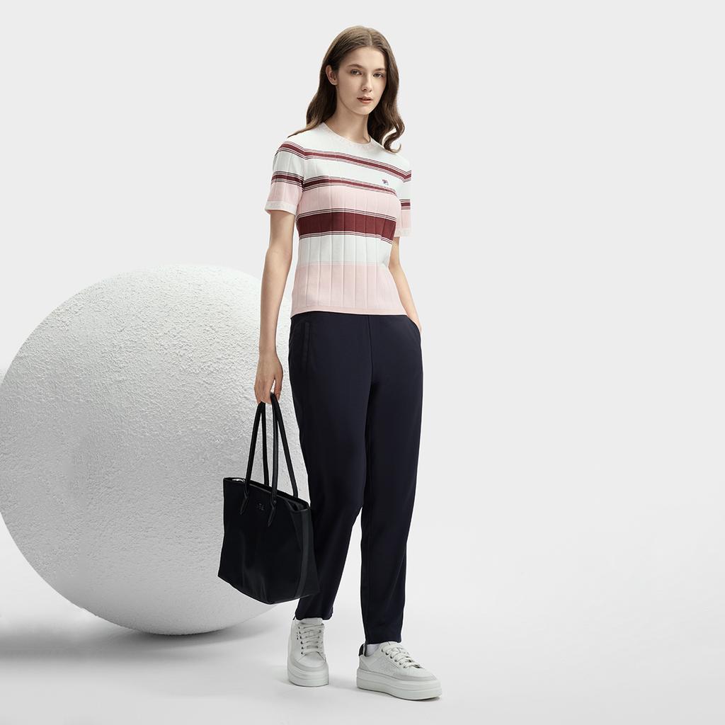 Fila Funky Striped Knit Sweater Women Tops F11W431413FIV