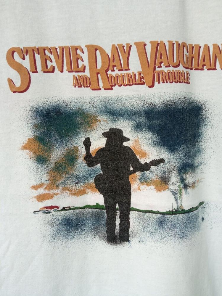 Stevie Ray Vaughan Rock Concert White Tee Tour Unisex Cotton T Shirt MK105 Unisex T-Shirt S